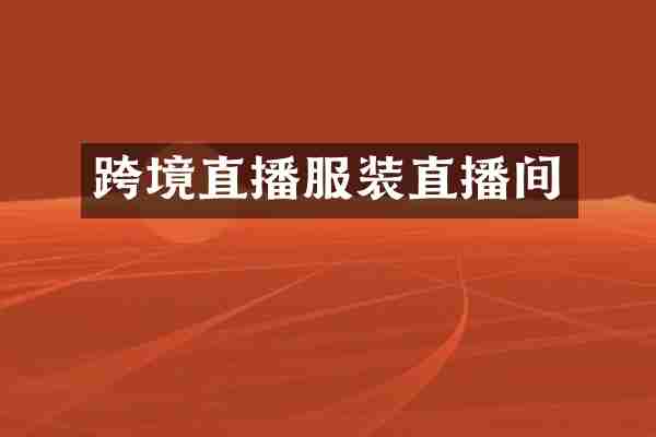 跨境直播服装直播间