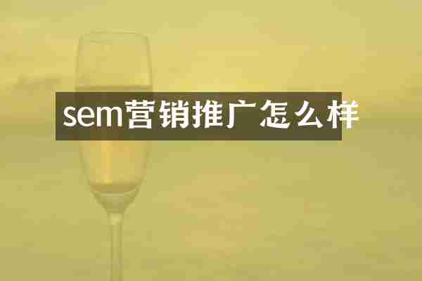 sem营销推广怎么样