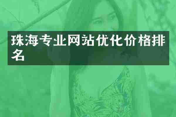 珠海专业网站优化价格排名