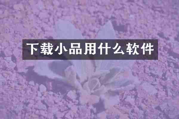 下载小品用什么软件