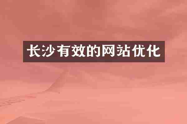 长沙有效的网站优化