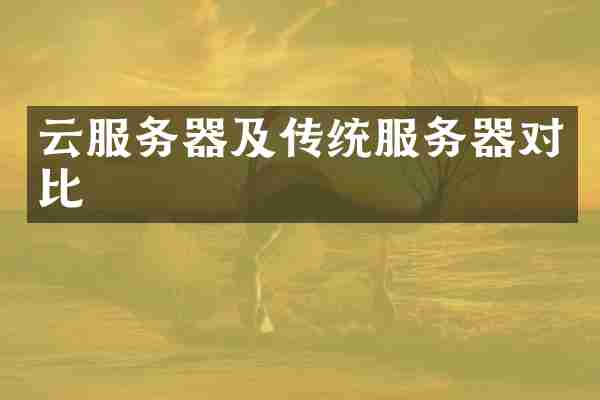 云服务器及传统服务器对比