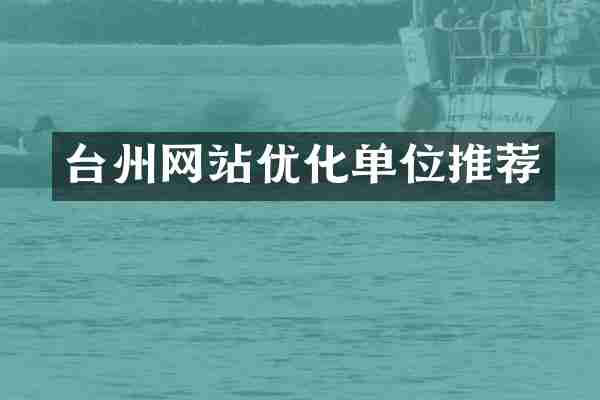 台州网站优化单位推荐