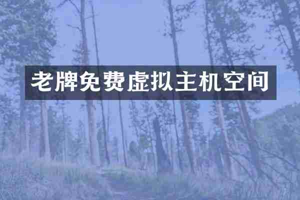 老牌免费虚拟主机空间