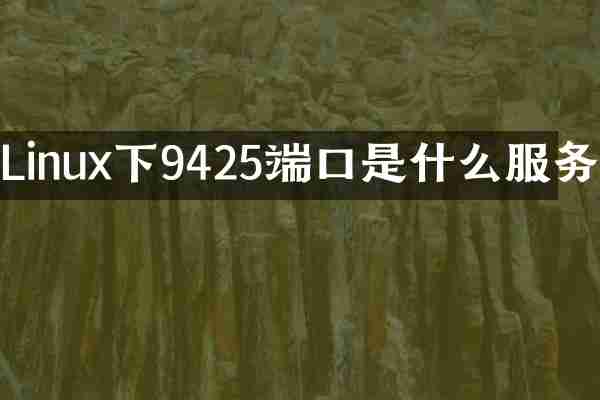 Linux下9425端口是什么服务
