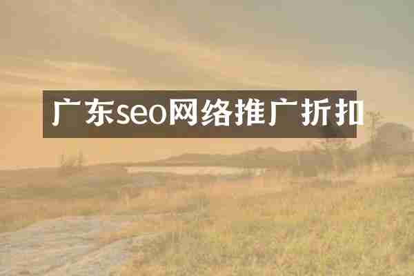 广东seo网络推广折扣