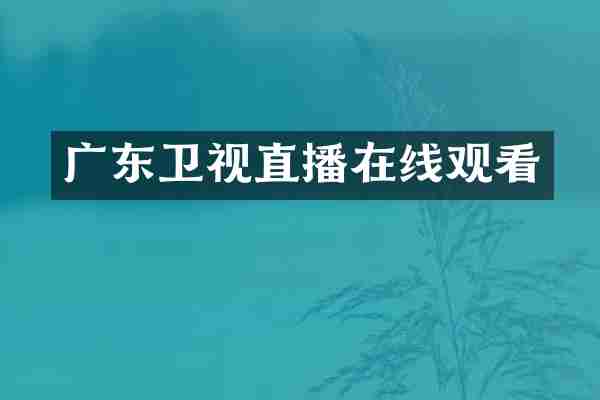 广东卫视直播在线观看
