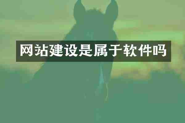 网站建设是属于软件吗