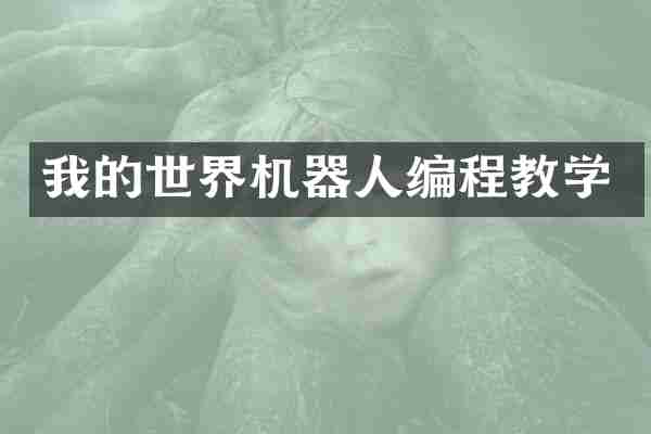 我的世界机器人编程教学