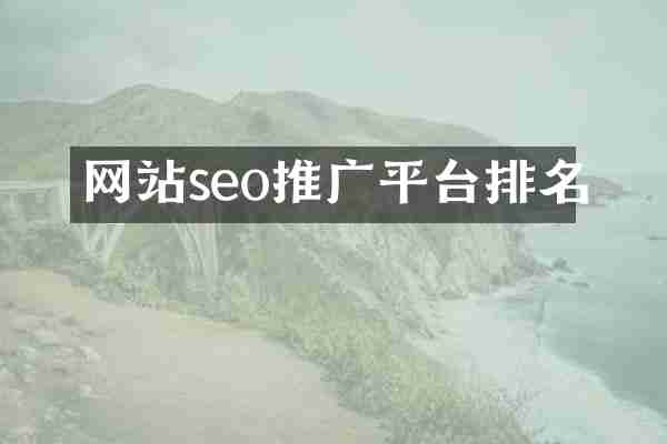 网站seo推广平台排名