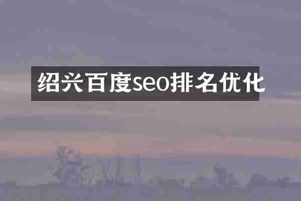 绍兴百度seo排名优化