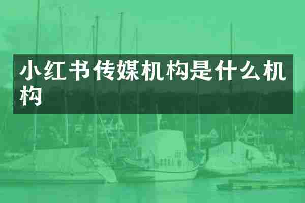 小红书传媒机构是什么机构