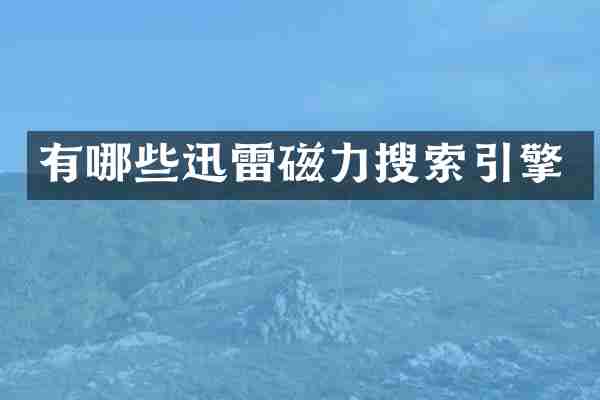 有哪些迅雷磁力搜索引擎
