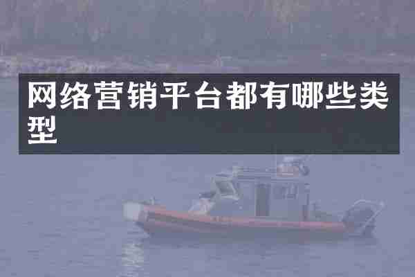 网络营销平台都有哪些类型