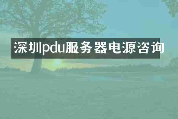 深圳pdu服务器电源咨询