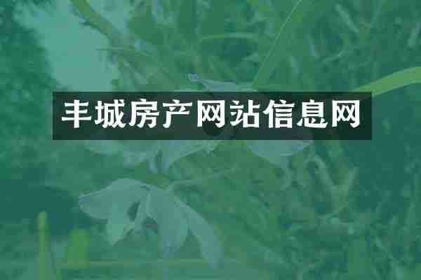 丰城房产网站信息网