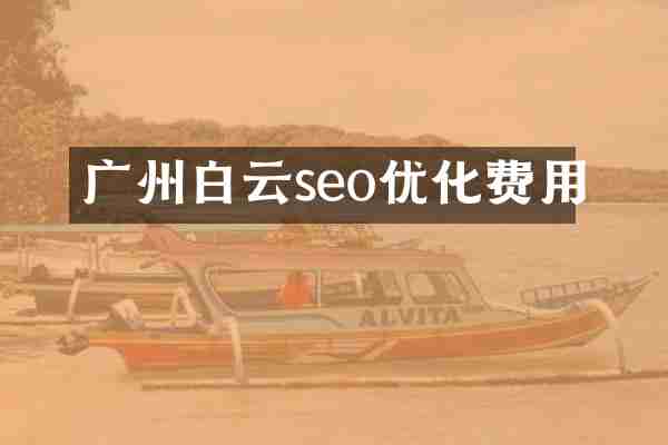 广州白云seo优化费用