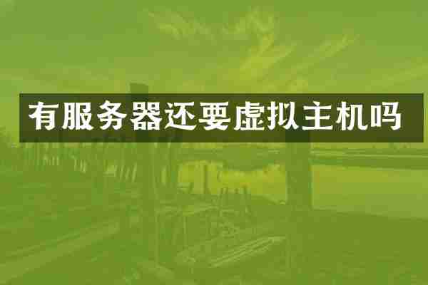 有服务器还要虚拟主机吗