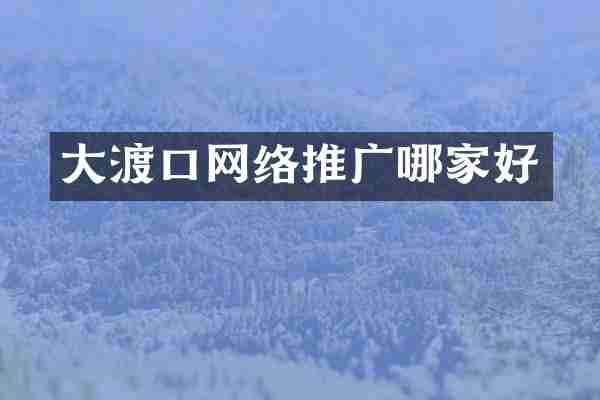 大渡口网络推广哪家好