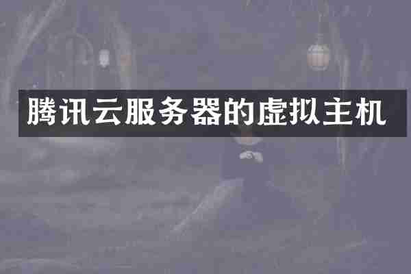 腾讯云服务器的虚拟主机