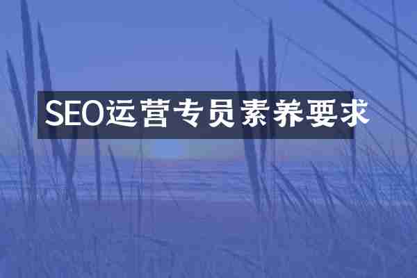 SEO运营专员素养要求