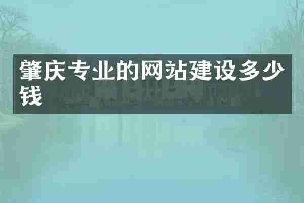 肇庆专业的网站建设多少钱