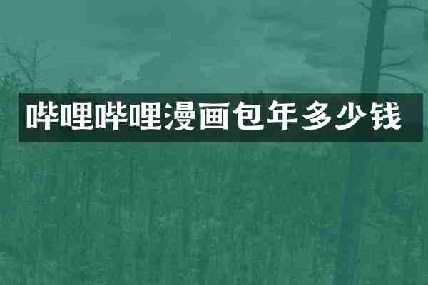 哔哩哔哩漫画包年多少钱