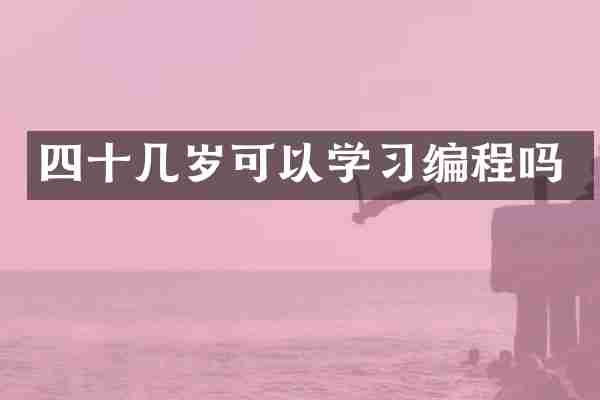 四十几岁可以学习编程吗