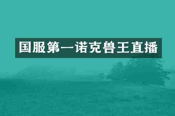 国服第一诺克兽王直播