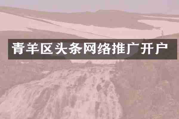 青羊区头条网络推广开户