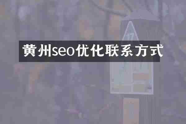 黄州seo优化联系方式