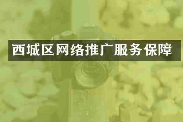 西城区网络推广服务保障