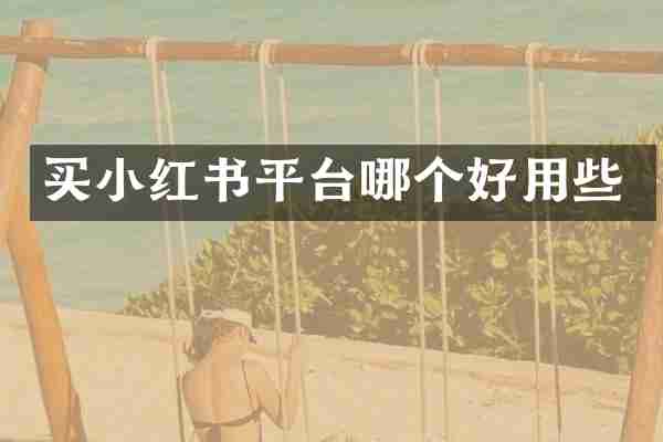 买小红书平台哪个好用些