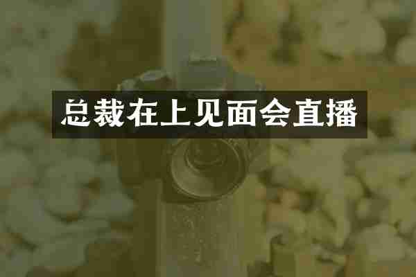 总裁在上见面会直播