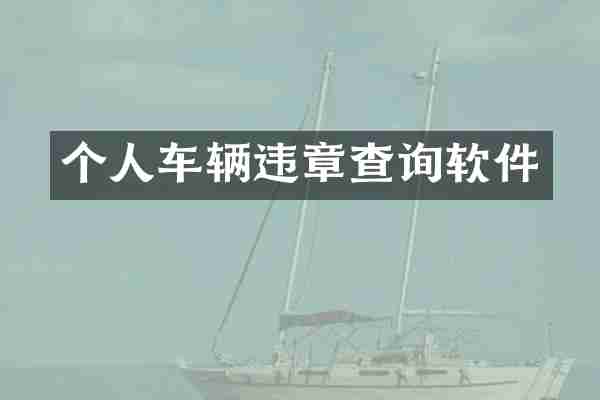 个人车辆违章查询软件