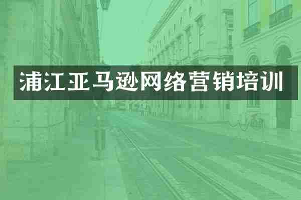 浦江亚马逊网络营销培训