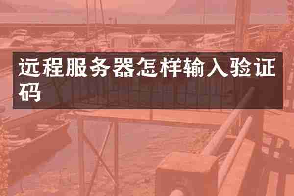 远程服务器怎样输入验证码