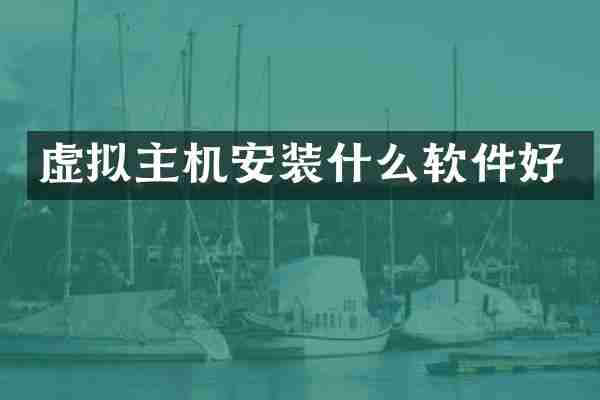 虚拟主机安装什么软件好