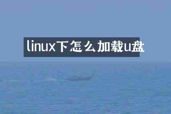 linux下怎么加载u盘