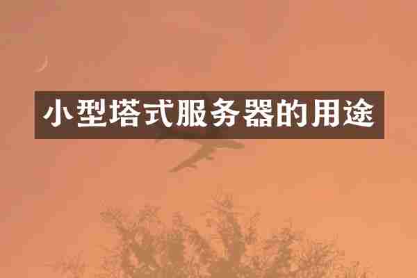 小型塔式服务器的用途