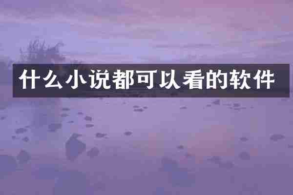 什么小说都可以看的软件