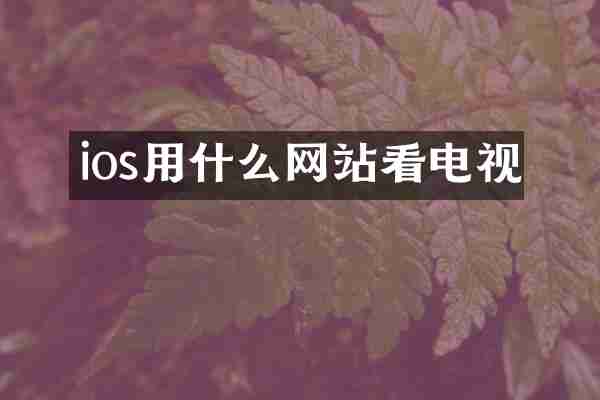 ios用什么网站看电视