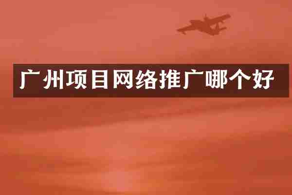 广州项目网络推广哪个好