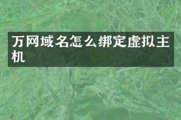 万网域名怎么绑定虚拟主机