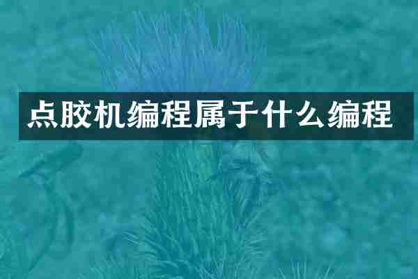 点胶机编程属于什么编程
