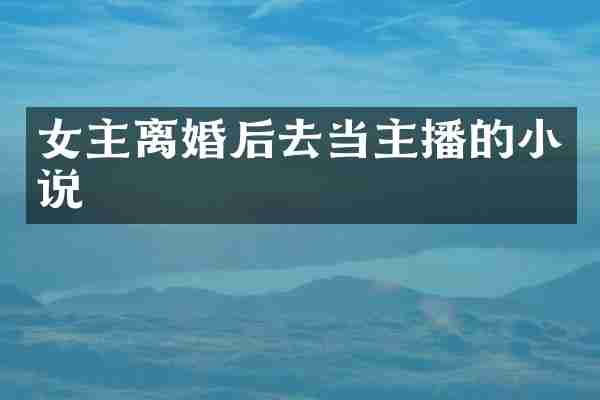 女主离婚后去当主播的小说
