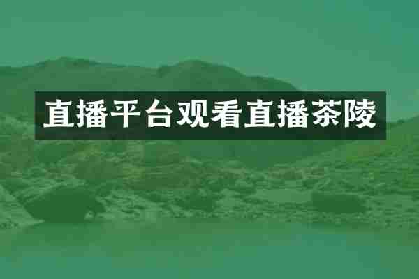 直播平台观看直播茶陵