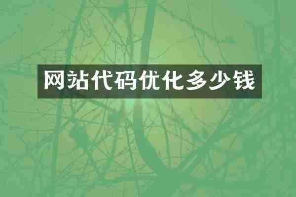 网站代码优化多少钱