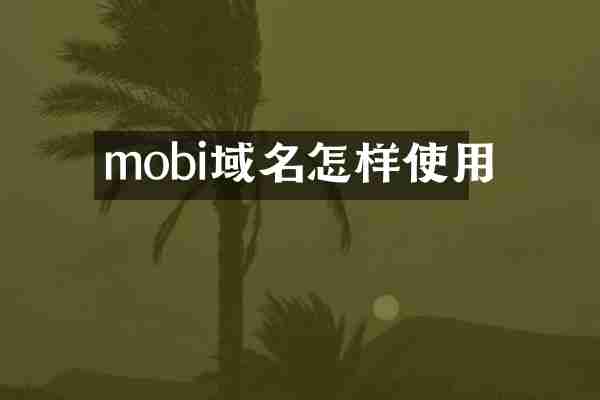 mobi域名怎样使用
