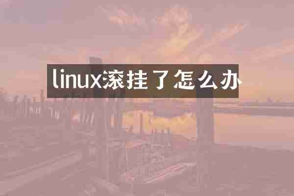 linux滚挂了怎么办